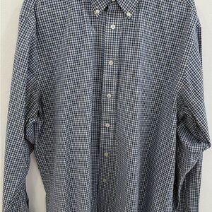 Jos. A. Bank Navy and White Check Button-Down Shirt